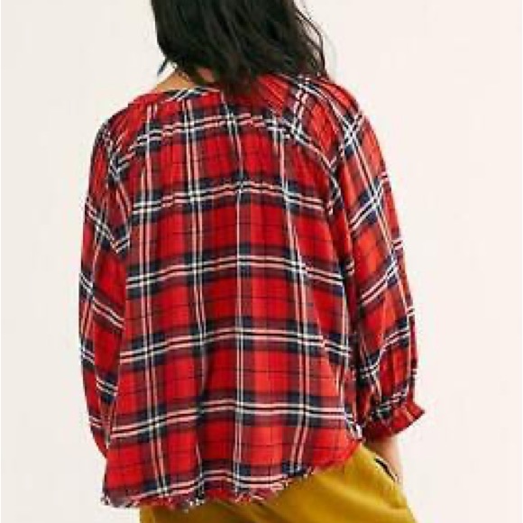 Free People Cloudbreaker Ref Plaid Tunic Size XSmall - Picture 2 of 14